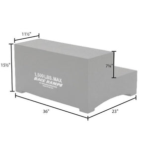 Race Ramps Two-Step Trailer Step Dimensions