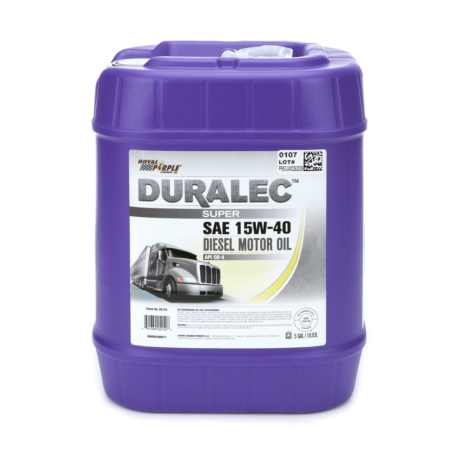 Royal Purple Synthetic Motor Oil 15W40 (5 Gallons)
