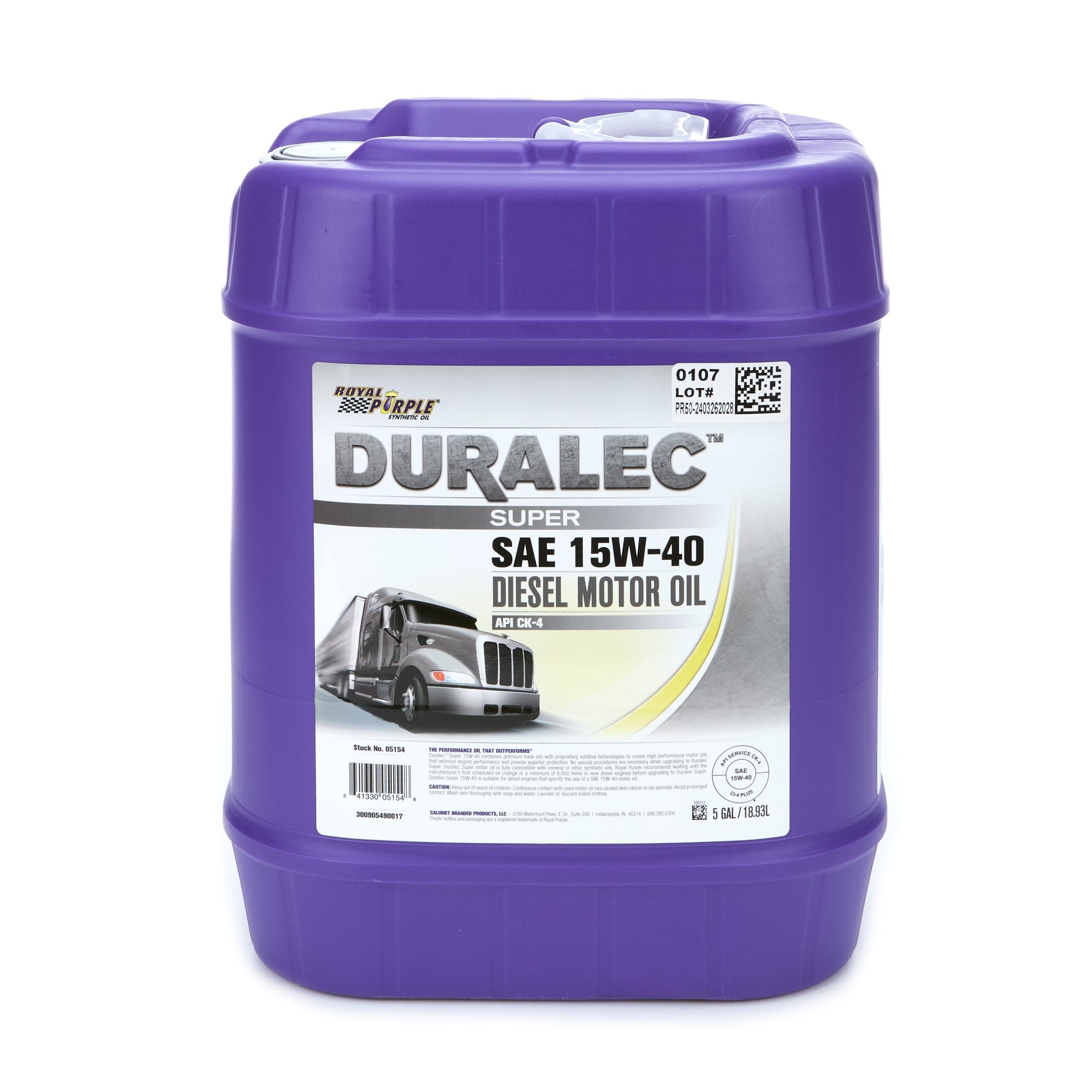 Royal Purple Synthetic Motor Oil 15W40 (5 Gallons)
