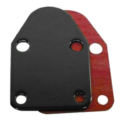Racing Power S/B Chevy Fuel Pump Bloc k Off Plate w/Gasket R2057BK