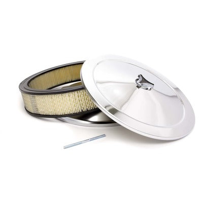 Racing Power 14x3 Muscle Car Plain Drop Base A/C Chrome R2195