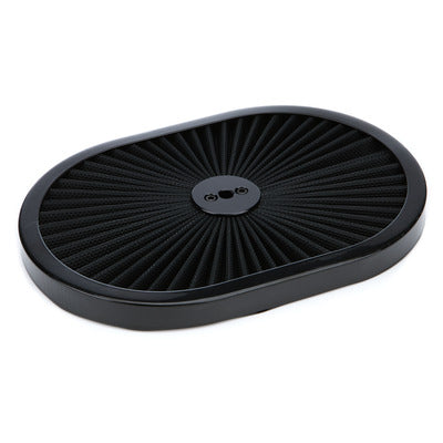 Racing Power 12" Super Flow Oval Air Cleaner Black R2217T