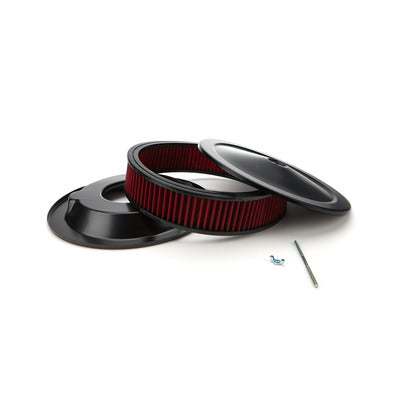 Racing Power 14" x 3" Muscle Style Air Cleaner Black/Red R2350