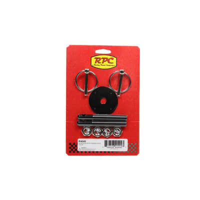 Racing Power Aluminum Hood Pin Kit Black R4049
