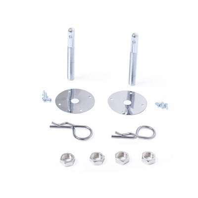 Racing Power Chrome Steel Hair Pin Hood Set R4051