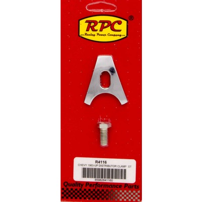 Racing Power Chevy V8 OEM Style Distributor Clamp Chrome R4116