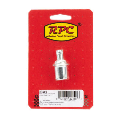 Racing Power PCV Valve Straight Steel Zinc R4200
