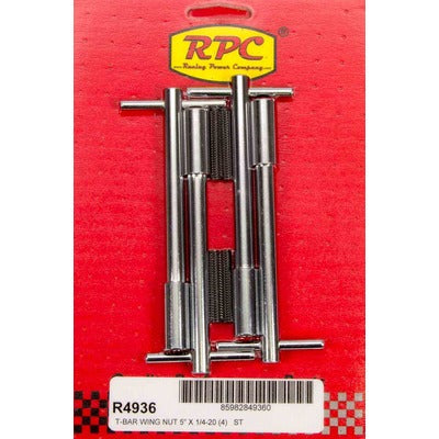 Racing Power Chrome Wing Nuts 5-3/8 x 1 1/4-20 (4pk) R4936