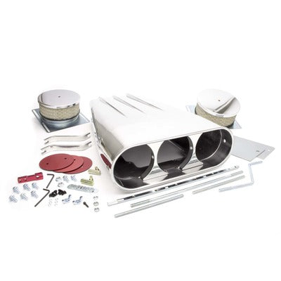 Racing Power Streetscoop Polished Finned Dual 4-Barrel R5239
