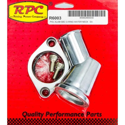 Racing Power 66-75 Chevy V8 Aluminum 45-Degree Water Neck Polished R6003