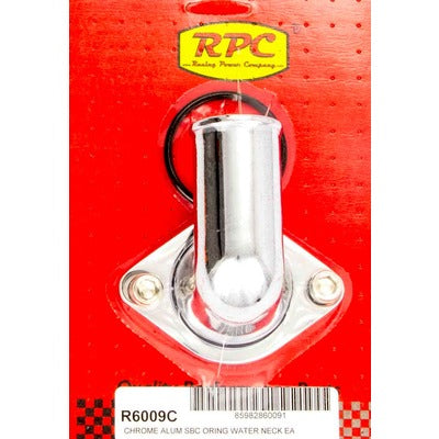 Racing Power 66-75 Chevy V8 Aluminum 90-Degree Water Neck Chrome R6009C