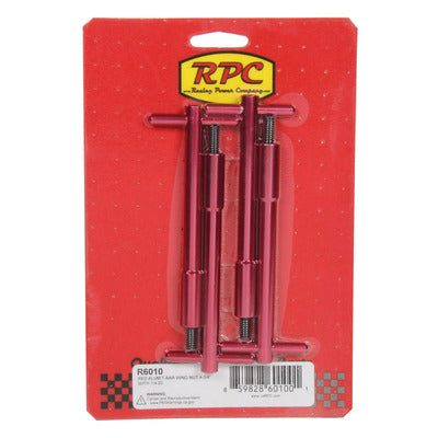 Racing Power Red Aluminum T-Bar Wing Nut 4-3/4" w/1/4-20 R6010