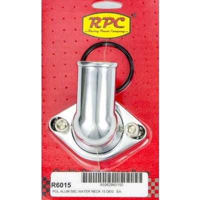 Racing Power 66-75 Chevy V8 Aluminum 15-Degree Water Neck Polished R6015