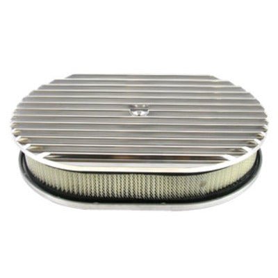 Racing Power Pol Aluminum 12X2 All Finned Air Cleaner Kit Paper R6313