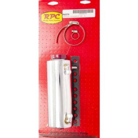 Racing Power Chrome Radiator Fluid Reservoir Tank R6570