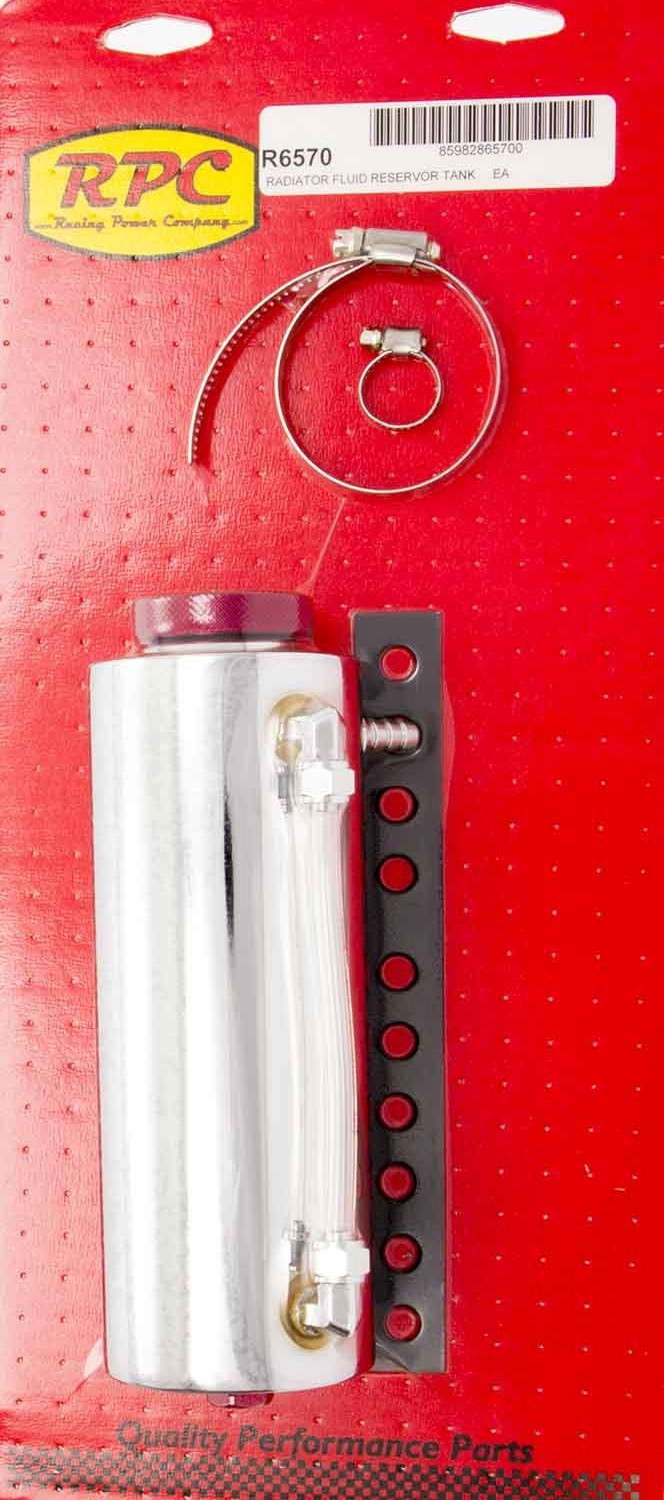 Racing Power Chrome Radiator Fluid Reservoir Tank R6570