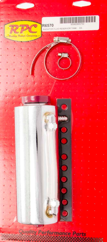 Racing Power Chrome Radiator Fluid Reservoir Tank R6570