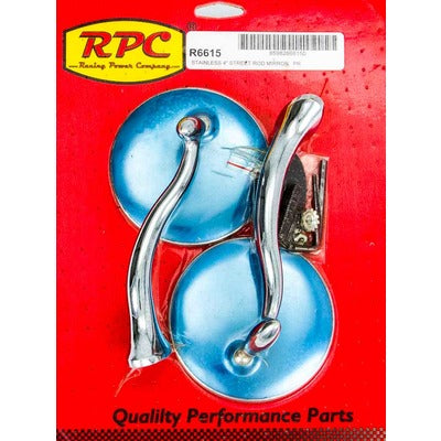 Racing Power Stainless Retro Street Rod Mirrors R6615