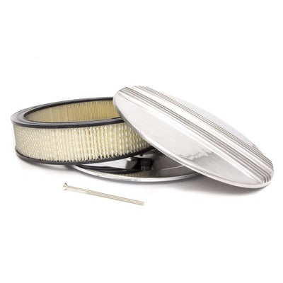 Racing Power 14x3 Aluminum Round Finned Flat Base A/C R6722