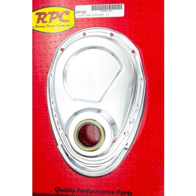 Racing Power SBC 2pc Timing Chain Cover Chrome R7122
