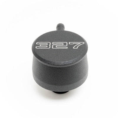 Racing Power Valve Cover Breather 327 Logo Black R8341