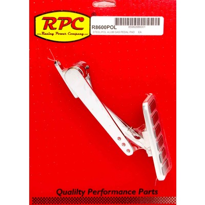 Racing Power Polished Aluminum Pad Steel Arm Gas Pedal R8600POL