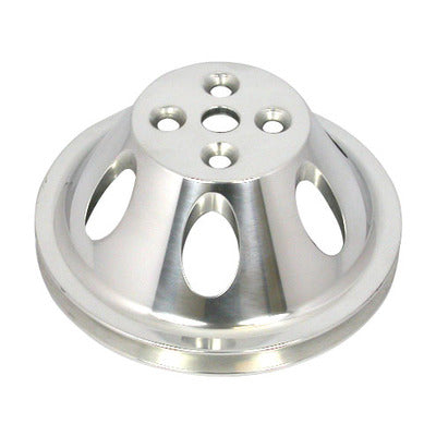 Racing Power Polished Aluminum BBC Single Groove Water Pump Pulley R8840POL