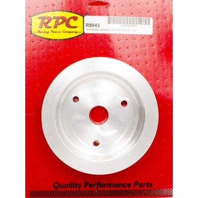 Racing Power BBC SWP 2 Groove Lower Pulley Satin R8843