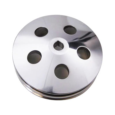 Racing Power Polished Aluminum GM 2V Power Steering Pulley R8847POL