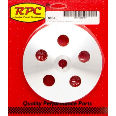 Racing Power Pre 84 GM Power Steering Pulley Satin Aluminum R8848