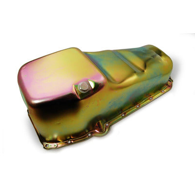 Racing Power Oil Pan SB Chevy 1965-79 Dipstick Zinc R9005Z