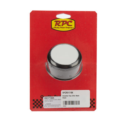 Racing Power Breather Cap 3/4" Neck Black R9171BK
