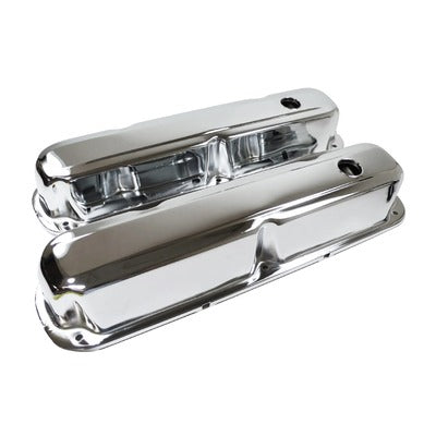 Racing Power Chrome Steel Valve Cover Chrysler 318-360 Short R9298