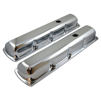Racing Power Chrome Steel Oldsmobile Tall Valve Cover Pair R9395