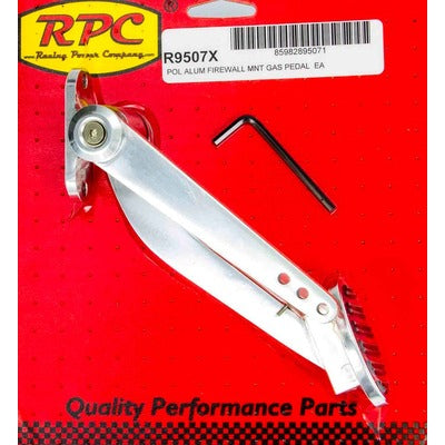 Racing Power Polished Aluminum Firewall Mount Gas Pedal R9507X