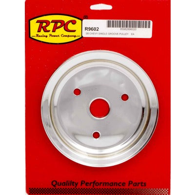 Racing Power Chrome Steel Crankshaft Pulley SBC Short Pump 6.8 R9602