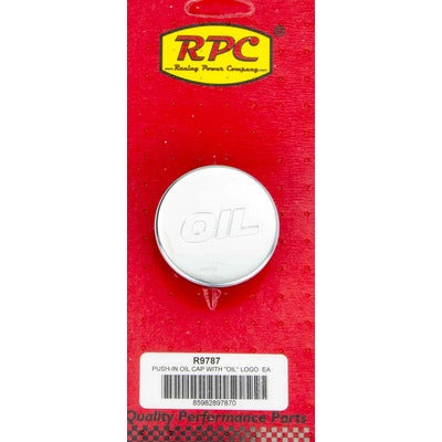 Racing Power Oil Filler Cap Chrome w/Oil Logo R9787