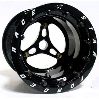 Race Star 53 Jr Dragster Pair 8x8 Single Beadlock Black 53-88SBL