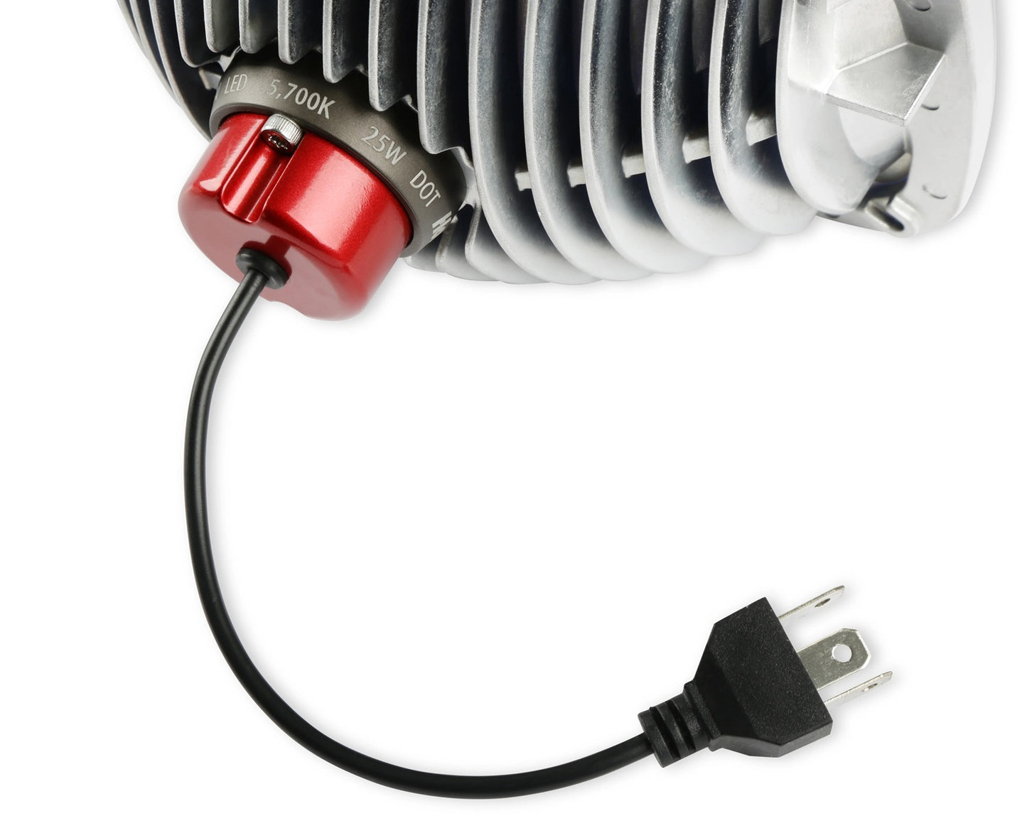 Retrobright LED Headlight, Rectangle (view of connection)