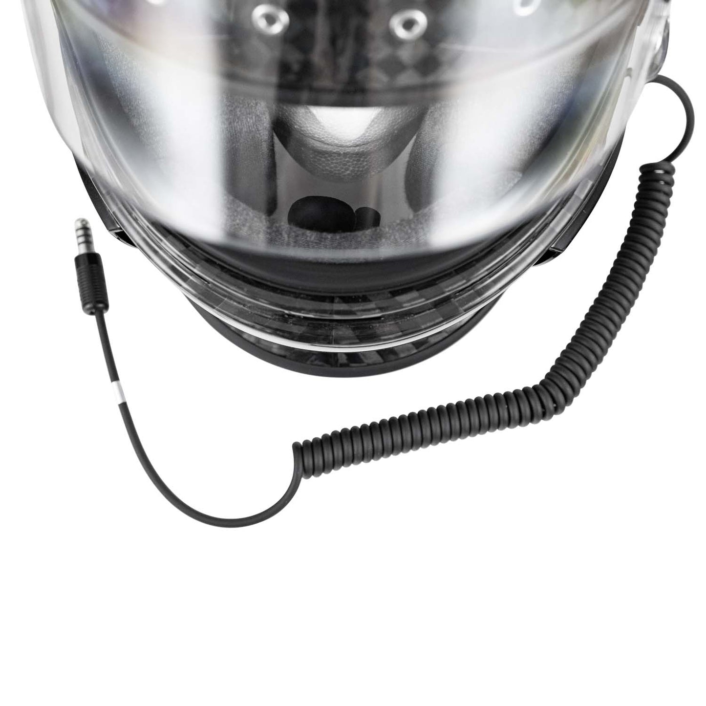 Zamp RZ-88C Gloss Carbon Helmet, FIA 8860-2018 (shown with optional communications system)