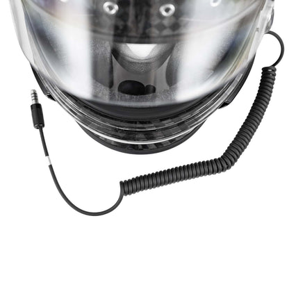 Zamp RZ-88C Gloss Carbon Helmet, FIA 8860-2018 (shown with optional communications system)
