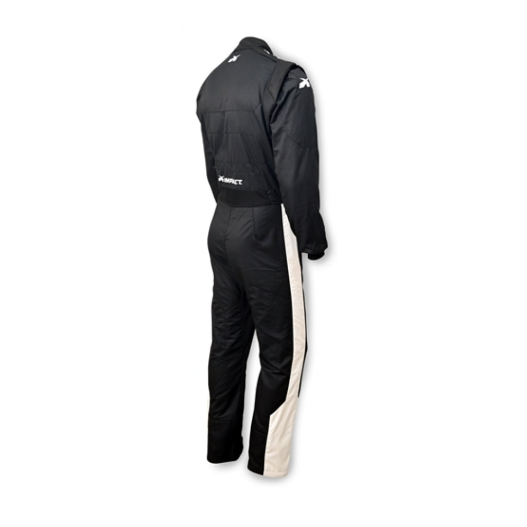Impact Racing Suit Racer 2.4 Driving Suit (Black, Back)