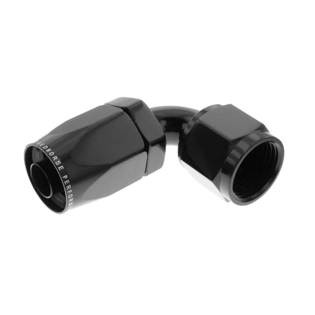 Redhorse 6090 Series 90-Degree Non-Swivel Hose End (Black)
