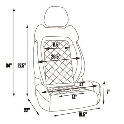 Procar Touring Seat Driver Side 80-1680-51L (Dimensions)