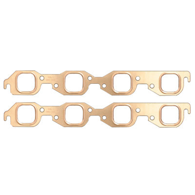 SCE Gaskets 1.875" x 1.8" BBC Copper Embossed Exhaust Gasket 4113
