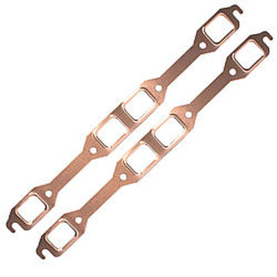 SCE Gaskets 1.65" x 1.2" BB Mopar Copper Embossed Exhaust Gasket 4164