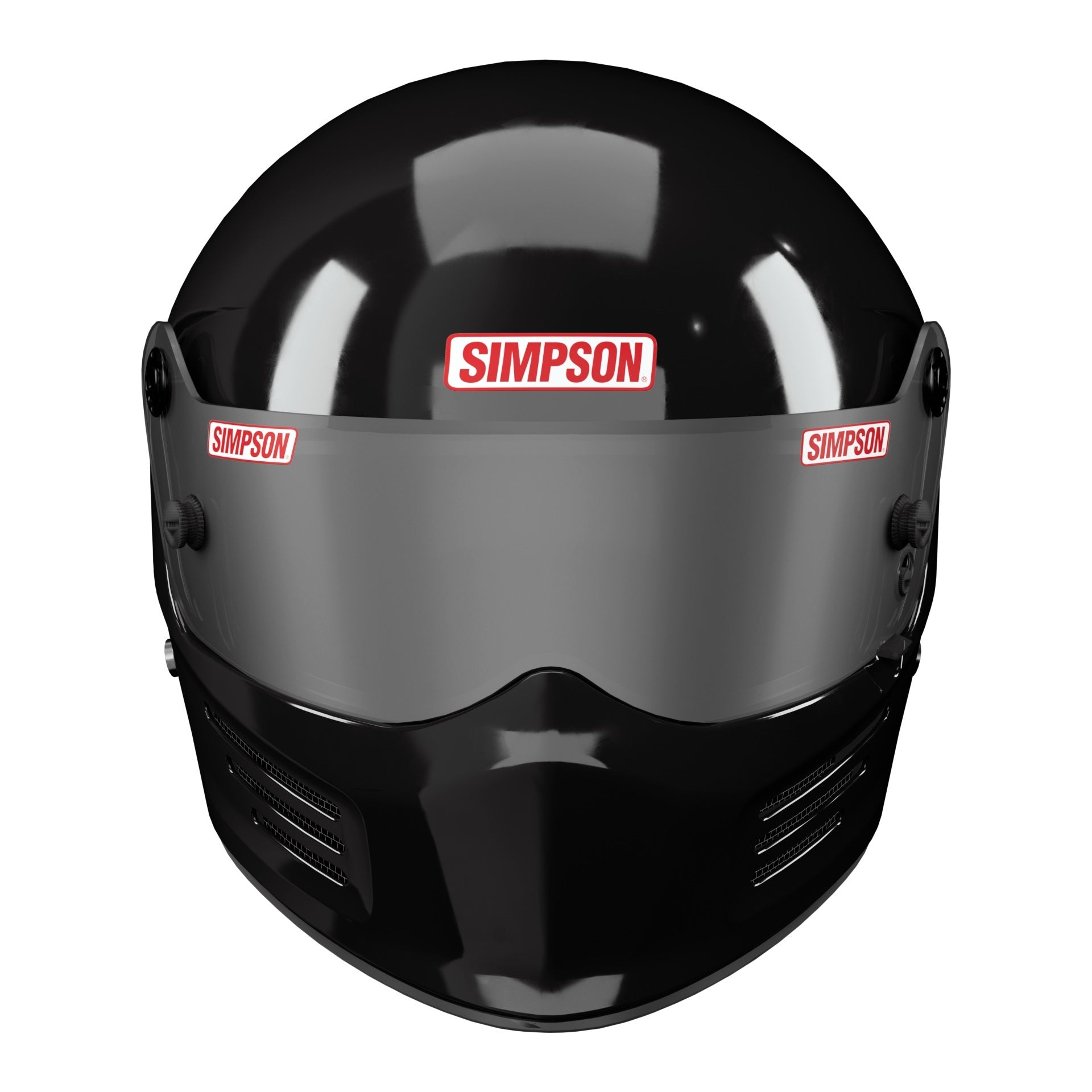 Simpson Bandit Helmet SA2025 (Black, Front)