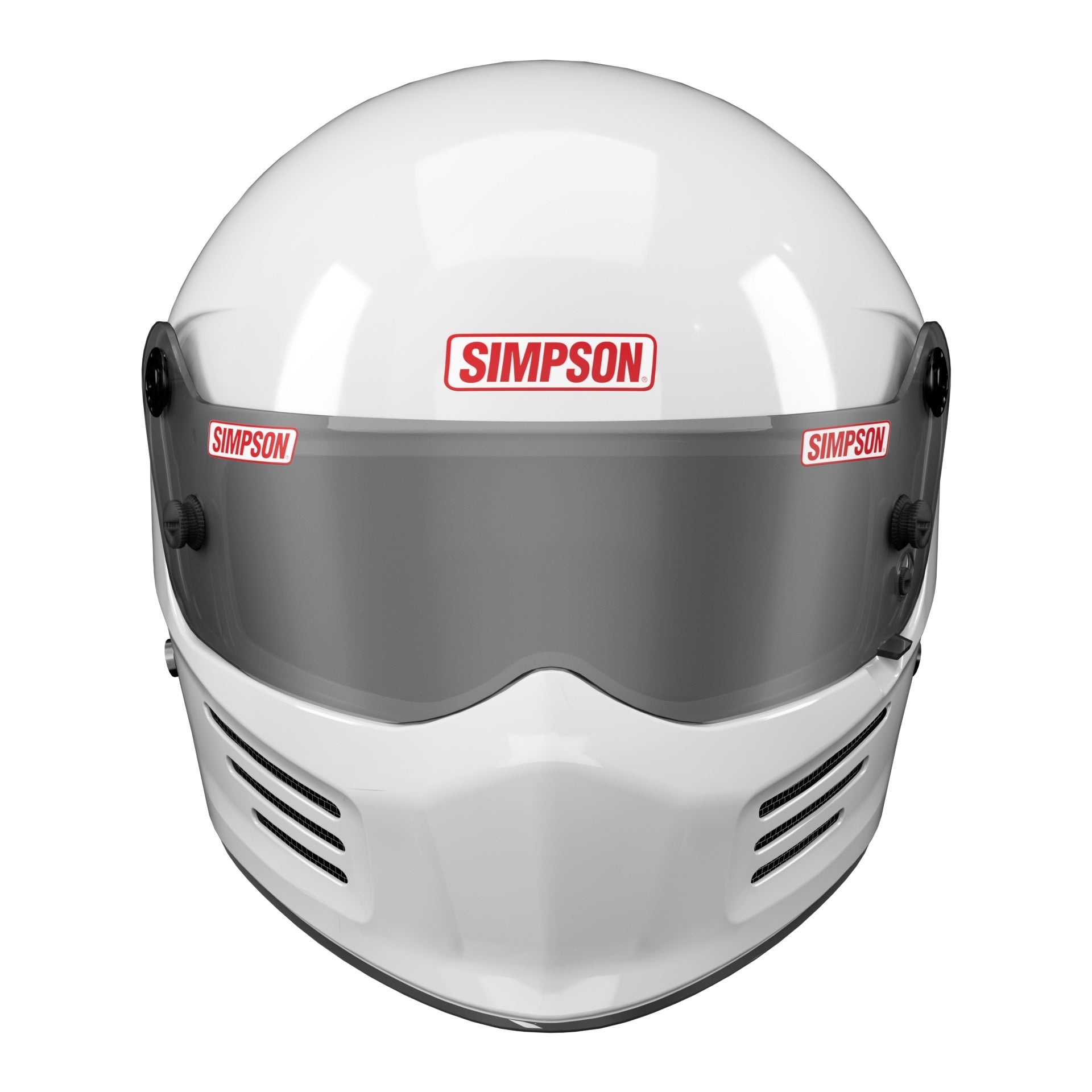 Simpson Bandit Helmet SA2025 (White, Front)