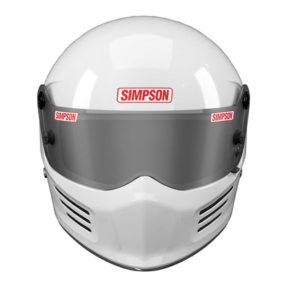 Simpson Bandit Helmet SA2025 (White, Front)