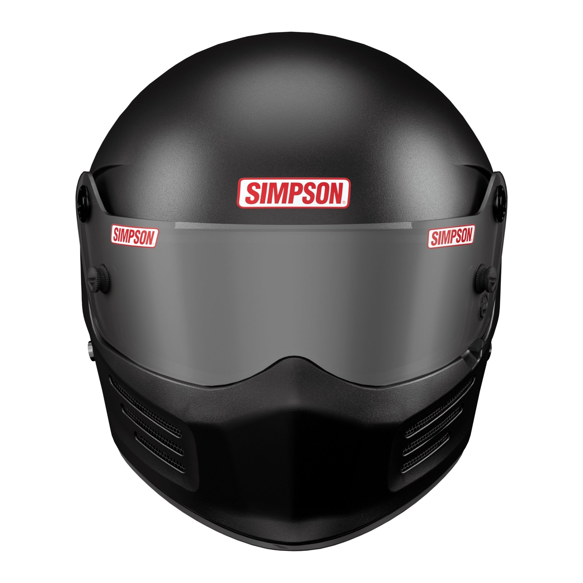 Simpson Bandit Helmet SA2025 (Flat Black, Front)